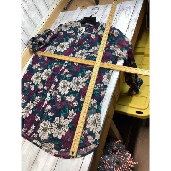 Acubi mermaidcore fairycore KUT From The Kloth Women Floral Shirt Large - Picture 3 of 5